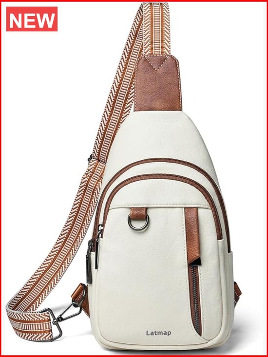 Faux Leather Anti Theft Sling Backpack Crossbody Purse Travel Daypack